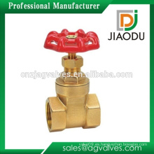 Válvula de compuerta de cobre amarillo de la alta calidad del precio competitivo 4 con la manija roja para el agua